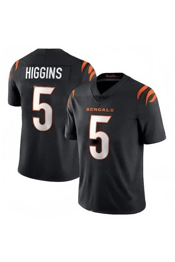 Men's Replica Classic Jerse #5 Higgins Tshirt Sports Game Tee Black-M