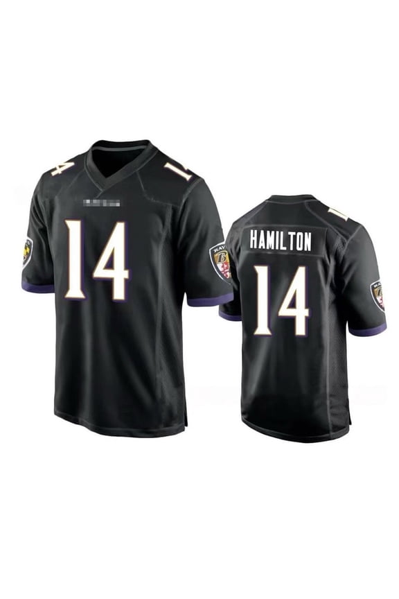 Men's Replica Classic Jersey Hamilton 14 shirt Sports Game Tee Black-XL
