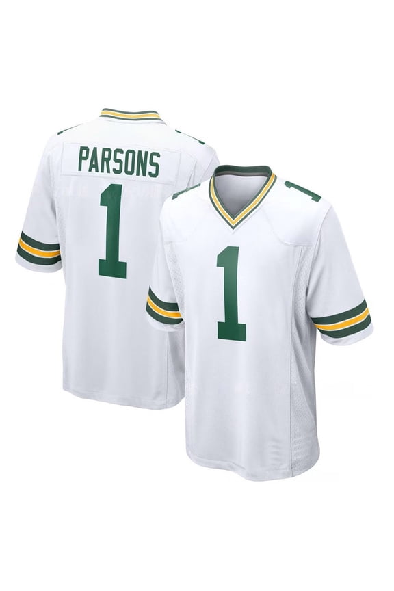 Men's Replica Classic Jersey NO.1 Parsons Tshirt Sports Game Tee White-L