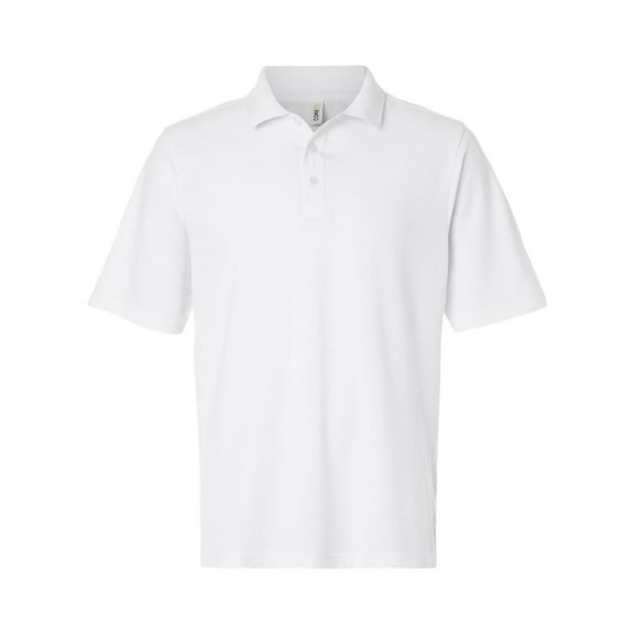 CORE365 CE106 Men's Resolve CVC Performance Pique Polo-White-XL