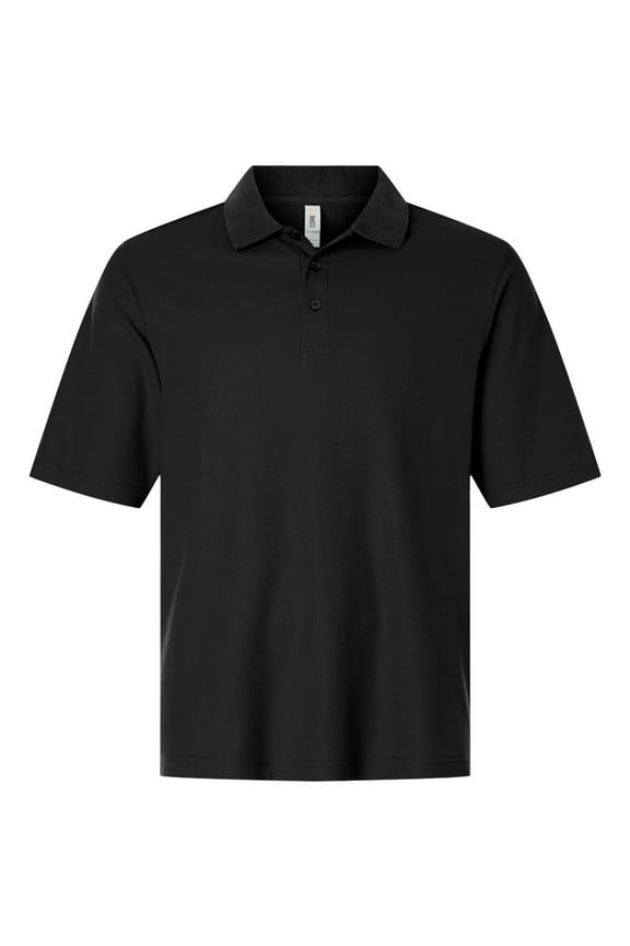 CORE365 CE106 Men's Resolve CVC Performance Pique Polo-Black-S