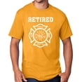 thumbnail image 1 of Men's Retired Firefighter T-shirt, 2XL GOLD, 1 of 2