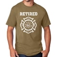 thumbnail image 1 of Men's Retired Firefighter T-shirt, Large Coyote Brown - TALL, 1 of 2