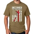thumbnail image 1 of Men's Retired Firefighter with Axe T-shirt, 2XL Coyote Brown - TALL, 1 of 2