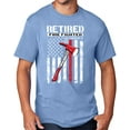 thumbnail image 1 of Men's Retired Firefighter with Axe T-shirt, 4XL Light Blue, 1 of 2