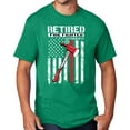 thumbnail image 1 of Men's Retired Firefighter with Axe T-shirt, Large Kelly Green, 1 of 2