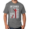 thumbnail image 1 of Men's Retired Firefighter with Axe T-shirt, Medium Graphite Heather, 1 of 2
