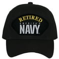 thumbnail image 1 of Men's Retired Military Veteran Hat - Adjustable Hook & Loop Baseball Cap, America's Navy, 1 of 2