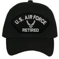 thumbnail image 1 of Men's Retired Military Veteran Hat - Adjustable Hook & Loop Baseball Cap, US Air Force Wings, 1 of 2