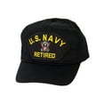 thumbnail image 1 of Men's Retired Series U.S. Military Veteran Unstructured Snapback Baseball Hat US Navy Black, 1 of 4