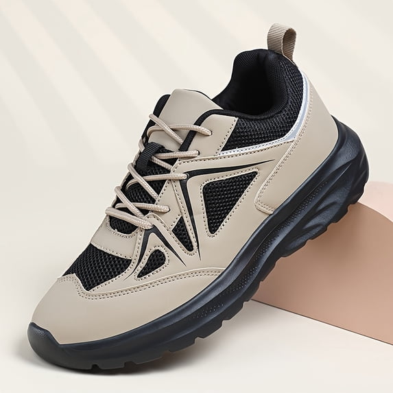Men's Retro Academic Lace-Up Sneakers - Low-Top Campus Shoes with Upper & Cushioned Sole, Stable Tread for Road Running, Gym, - Versatile for All- Wear Suitable for Road Running & Daily Use