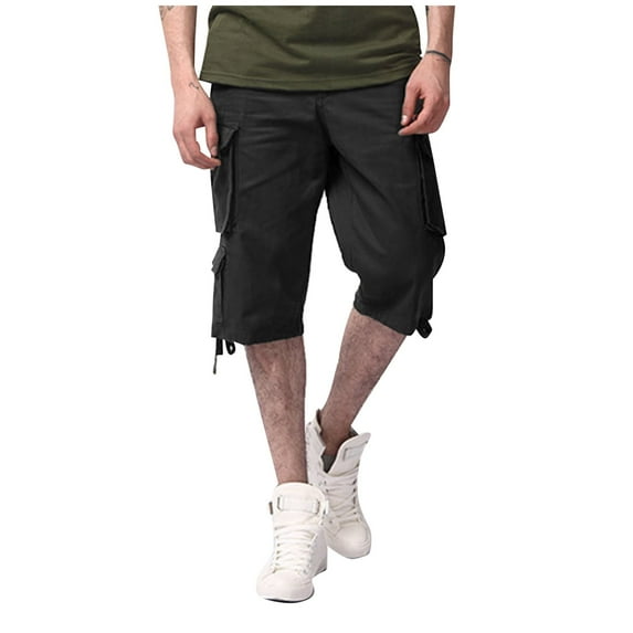Men's Retro Casual Shorts with Drawstring Waist Comfortable Straight Tube Design for Work Jogging Outdoor Activities