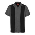 thumbnail image 1 of Men's Retro Charlie Sheen Two Tone Guayabera Bowling Shirt, 1 of 3