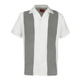 thumbnail image 1 of Men's Retro Charlie Sheen Two Tone Guayabera Bowling Shirt, 1 of 3