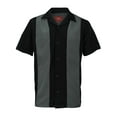 thumbnail image 1 of Men's Retro Charlie Sheen Two Tone Guayabera Bowling Shirt, 1 of 3