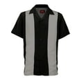 thumbnail image 1 of Men's Retro Charlie Sheen Two Tone Guayabera Bowling Shirt, 1 of 3