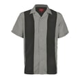 thumbnail image 1 of Men's Retro Charlie Sheen Two Tone Guayabera Bowling Shirt, 1 of 3