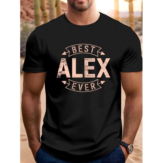 Men's Retro Distressed Best Alex Ever T-Shirt