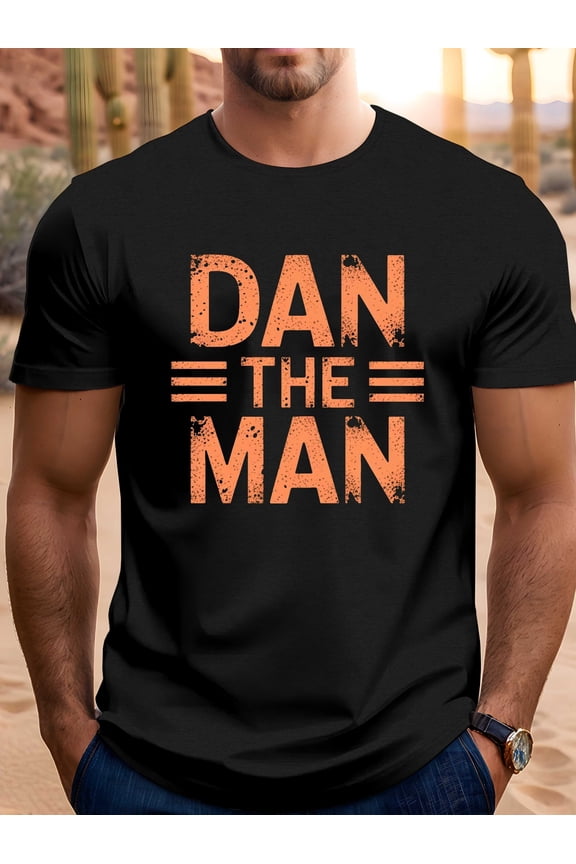 Men's Retro Distressed Dan The Man Graphic T-Shirt