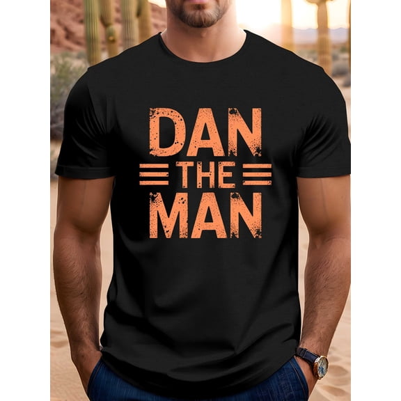Men's Retro Distressed Dan The Man Graphic T-Shirt