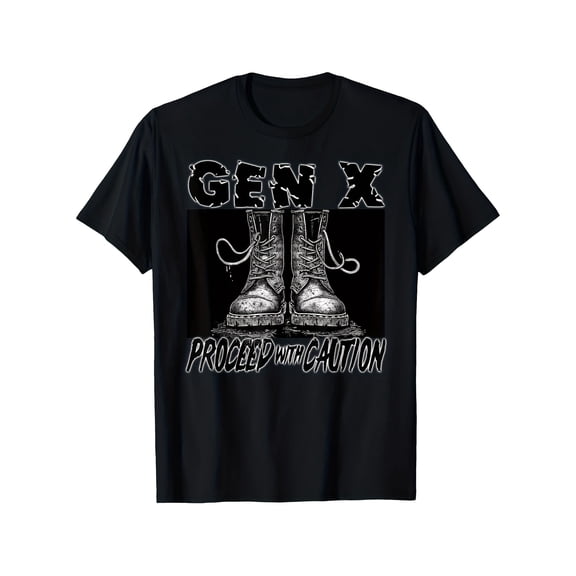 Men's Retro Distressed Gen X Boots Graphic T-Shirt