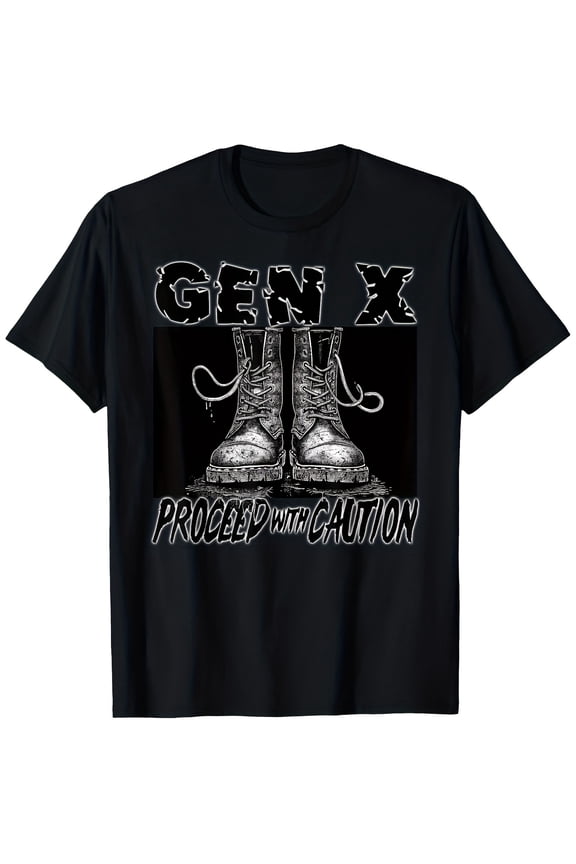 Men's Retro Distressed Gen X Boots Graphic T-Shirt