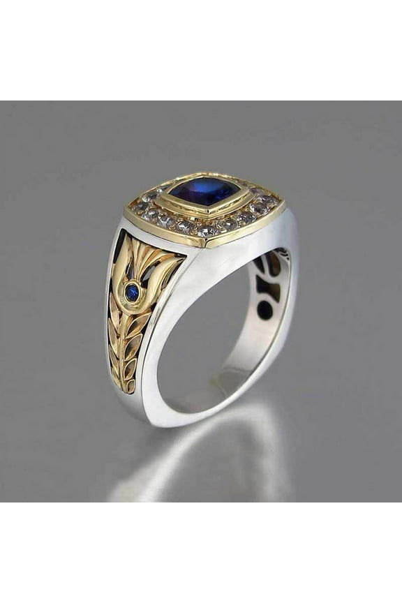Men's Retro Fashion Business Double Color Ring