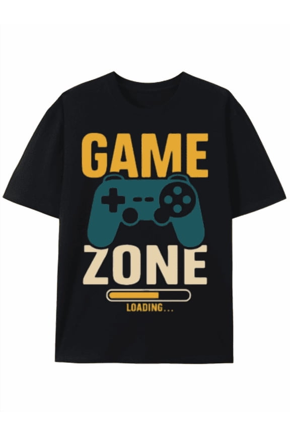 Men's Retro Gamer Controller Loading Graphic T-Shirt