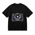 thumbnail image 1 of Men's Retro Glitch DJ Turntable Graphic T-Shirt, 1 of 6