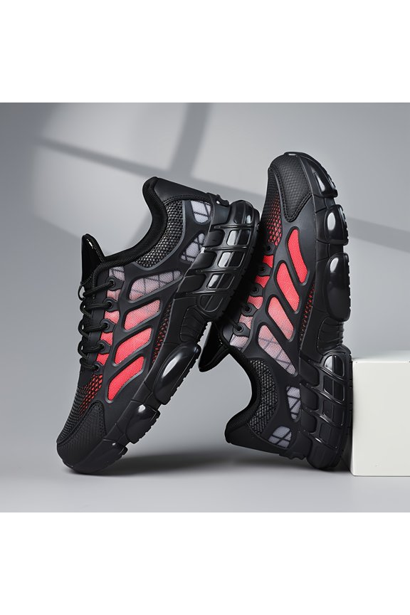 Men's Retro Low-Top Sneakers Compatible for, Gym & Casual Wear - /Fabric Upper, Breathable Sole, - Lace-Up Sneakers (Solid Color) - Round Toe