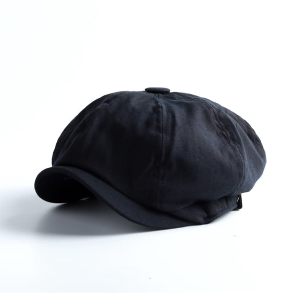 Men's Retro Octagon Beret Cap, Classic British Style Painter Hat with Soft Brim, Comfortable Cabbie Design for Daily Wear, Windproof Casual Beret for Outdoor Activities and Photography Navy
