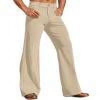 Men's Retro Pants Solid Color Corduroy Casual Pants Slightly Flared Suit Pants Long Pants Khaki