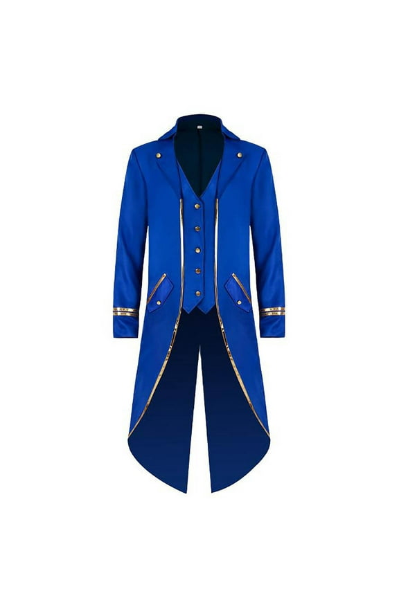 Men's Retro Tuxedo Costume Button Down Wedding Party Dinner Suit Jacket Coat