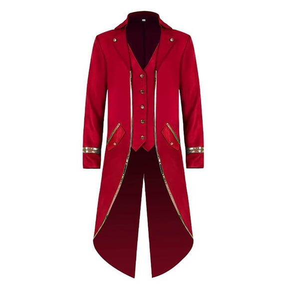 Men's Retro Tuxedo Costume Button Down Wedding Party Dinner Suit Jacket Coat