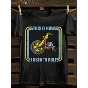 Mens Retro Vintage Tricycle This Is How I Used To Roll T-Shirt