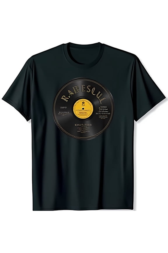 Men's Retro Vintage Vinyl Record Graphic T-Shirt