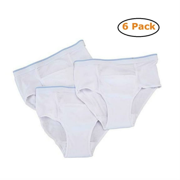 Men's Reusable Incontinence Brief 6oz 3-Pack - Size -2X-Large 46-48 - Pack of 2