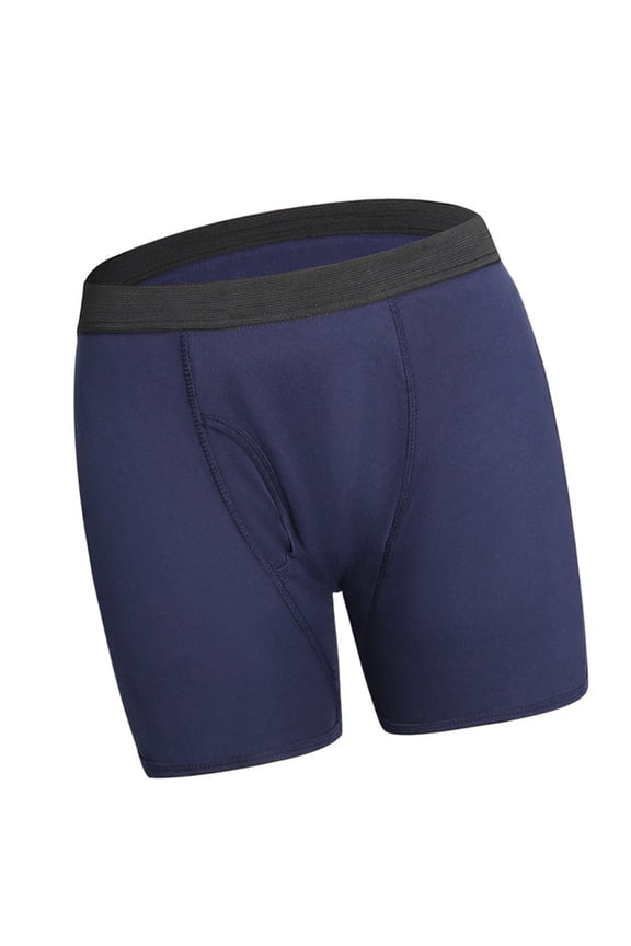 Men's Reusable Underwear, Leak Proof Washable Boxers with Front Fly for Bladder Control & Urinary