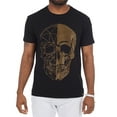 thumbnail image 1 of Men's Rhinestone Graphic T-Shirt, Skull Printed Bling Stone Studded, Slim Fit Casual Tee for Men, 1 of 3