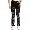 thumbnail image 1 of NOVASTILE Men's Slim Straight Rhinestone Jeans, Black, Waist 32, 1 of 5