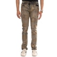 thumbnail image 1 of Men's Rhinestone Slim Straight Stretch Denim Jeans - Light Tint, Waist 28, 1 of 5