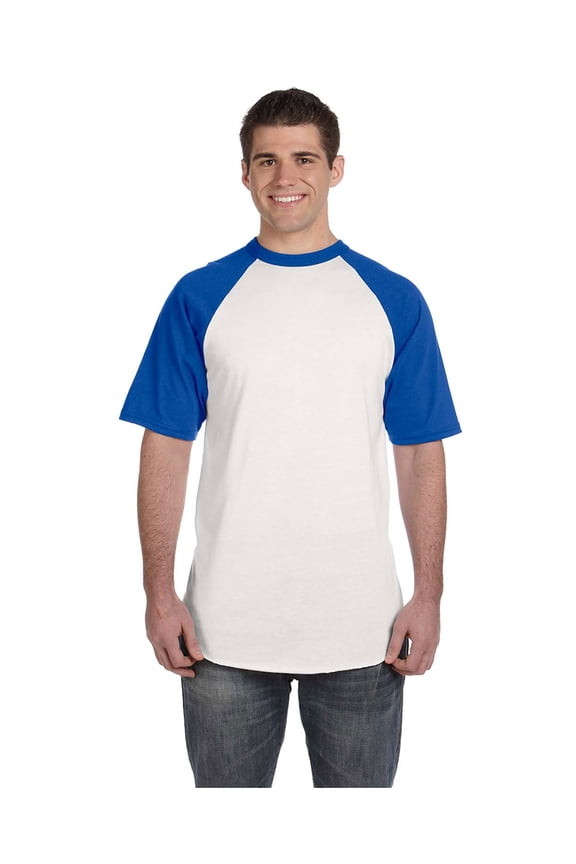 Men's Rib Knit Collar Baseball Jersey, Style 423A