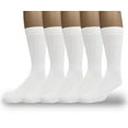 Men's Ribbed Cotton Classic Crew Dress Socks 5Pack, Big and Tall