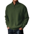 thumbnail image 1 of Men's Ribbed Knit Henley Sweater Long Sleeve Button Neck Casual Pullover Top, 1 of 4