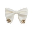 thumbnail image 1 of Men's Ribbon Leaf Pendant Pre-tied Bow Ties Necktie  Collar Fashion for School Uniform Wedding One Size Cream, 1 of 5