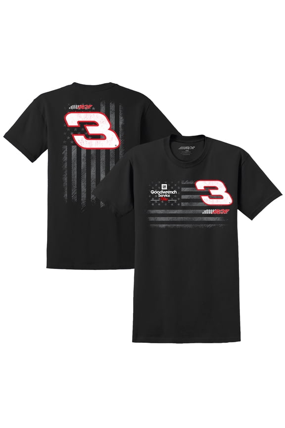 Men's Richard Childress Racing Team Collection Black Richard Childress Racing Flag Tri-Blend T-Shirt