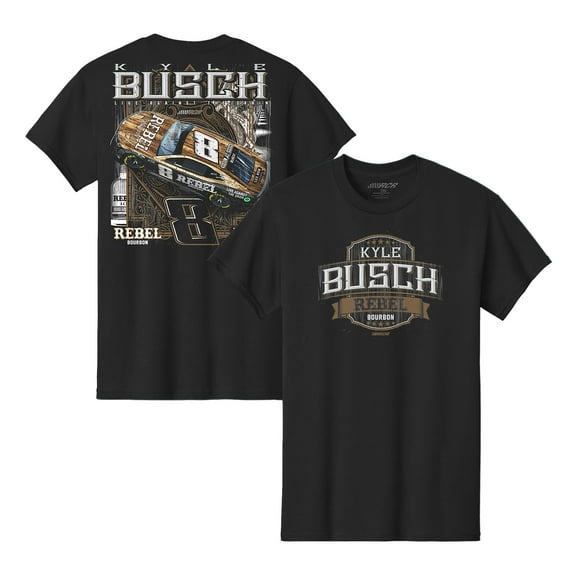 Men's Richard Childress Racing Team Collection Black Kyle Busch #8 Rebel T-Shirt