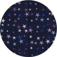 thumbnail image 1 of Ahgly Company Indoor Round Patterned Night Black Area Rugs, 7' Round, 1 of 6