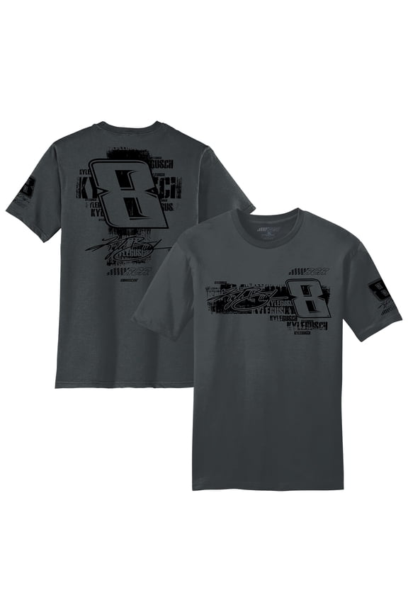 Men's Richard Childress Racing Team Collection Charcoal Kyle Busch Lifestyle T-Shirt