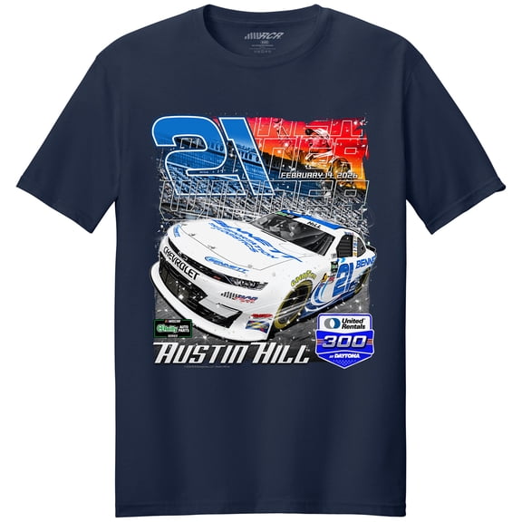 Men's Richard Childress Racing Team Collection Navy Austin Hill 2026 United Rentals 300 O'Reilly Auto Parts Series Race